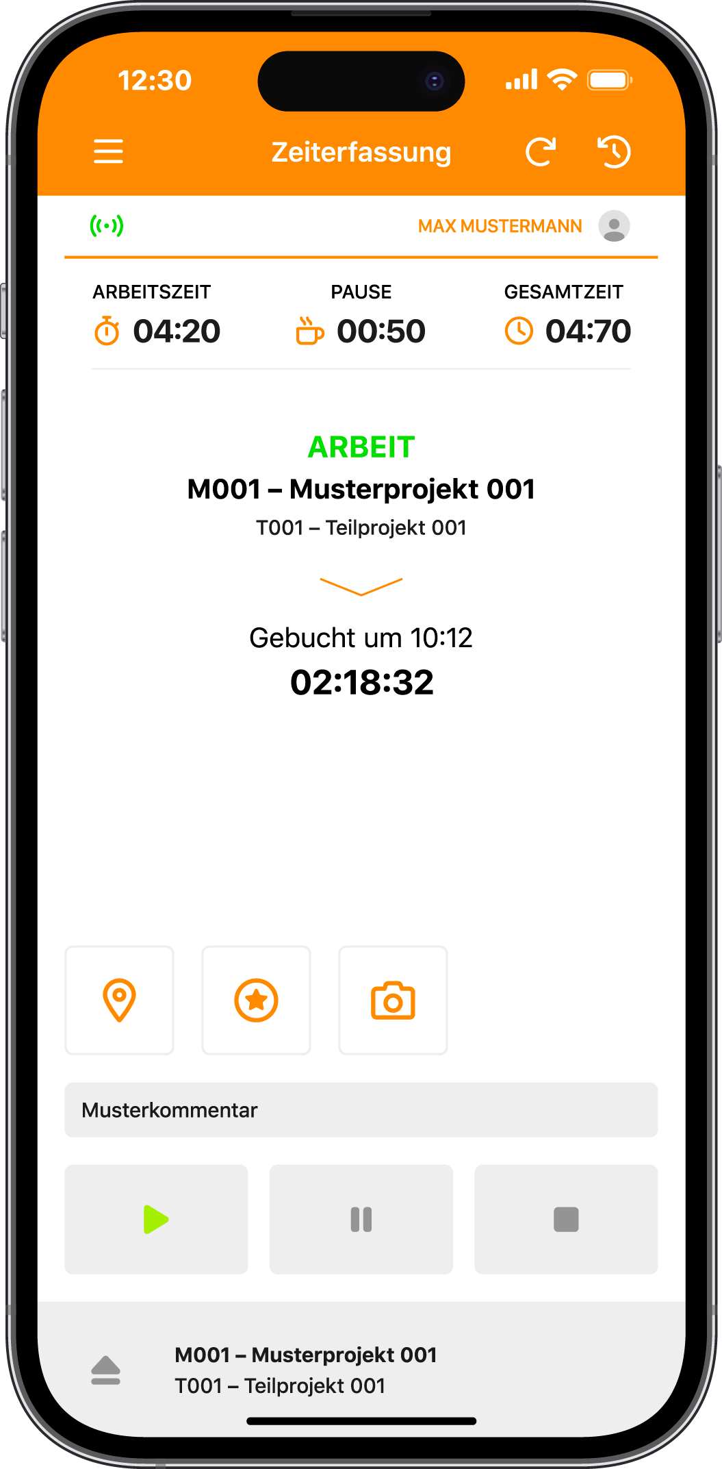 Zeiterfassung für iOS & Android